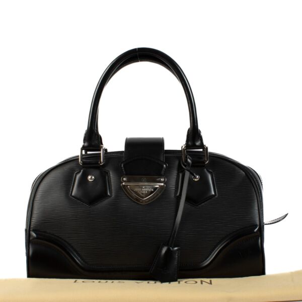 Louis Vuitton Black Epi Leather Montaigne GM Bowling Bag 