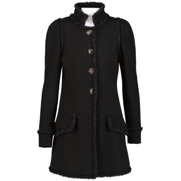 Chanel Black Tweed Jacket - Size 36