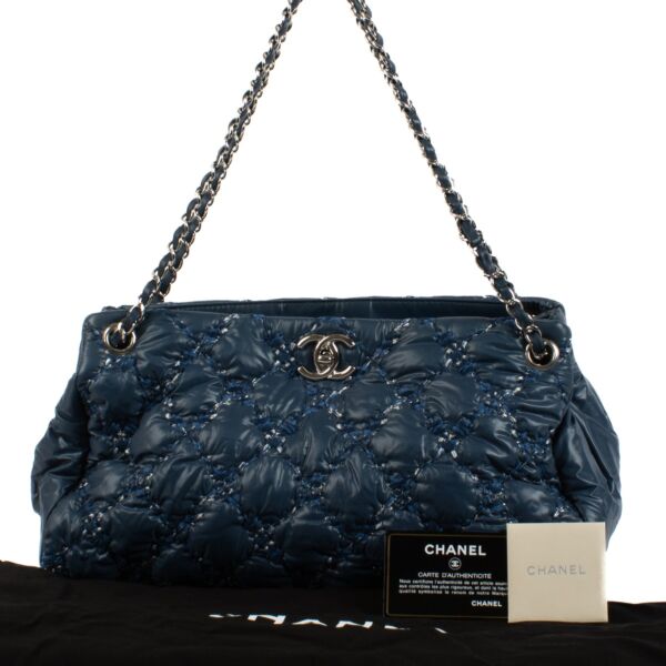 Chanel Blue Quilted Bubble Shoulder Bag