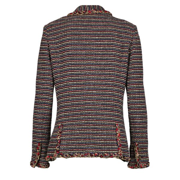 Chanel 11C Multicolor Tweed Jacket - Size 38