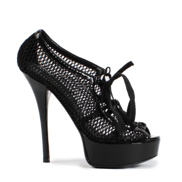 Dolce & Gabbana Black Mesh Heels - Size 38