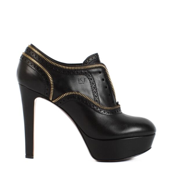 shop 100% authentic second hand Louis Vuitton Black Zipper Heels - Size 38 on Labellov.com