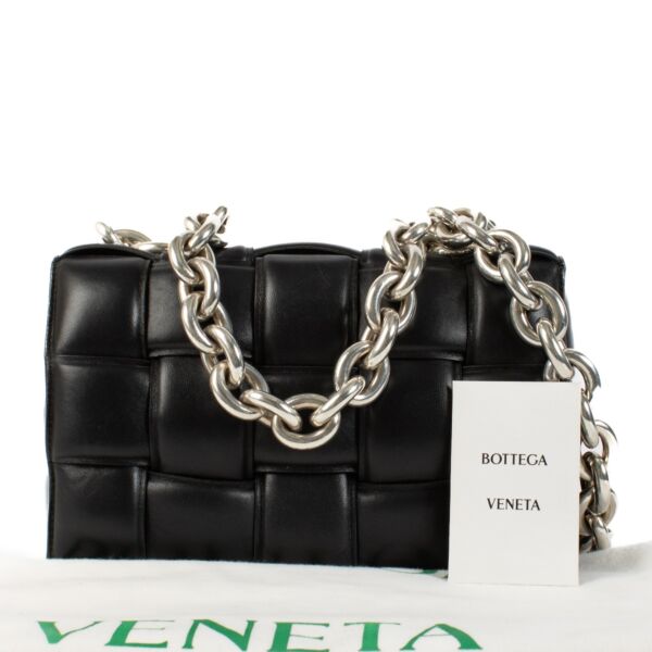 Bottega Veneta Black Chain Cassette Shoulder Bag