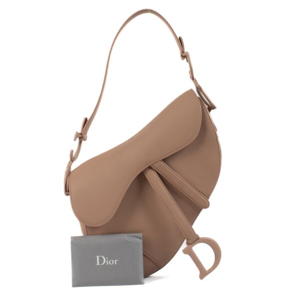 Christian Dior Blush Ultramatte Calfskin Saddle Bag