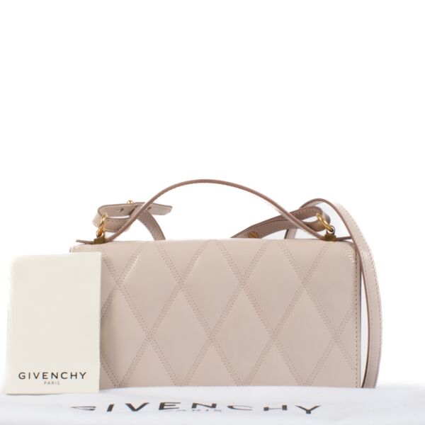 Givenchy Pale Pink Goatskin GV3 Strap Wallet