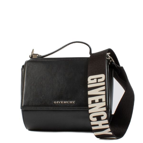 Shop 100% authentic Givenchy Black Leather Mini Pandora Box Crossbody Bag at Labellov.com.