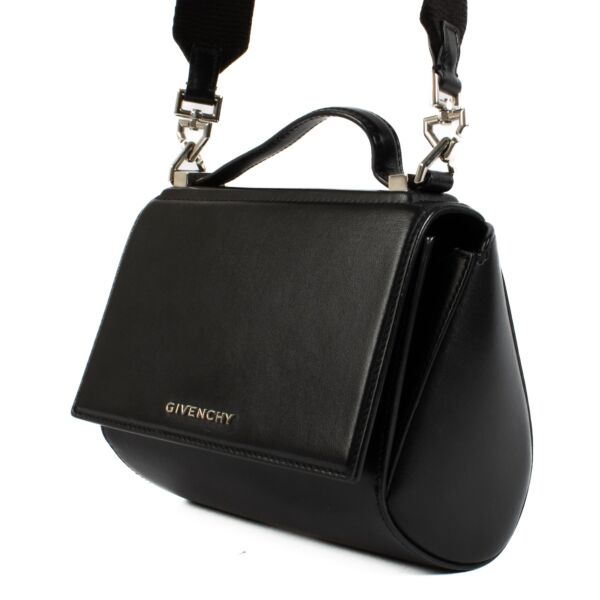 Givenchy Black Leather Mini Pandora Box Crossbody Bag