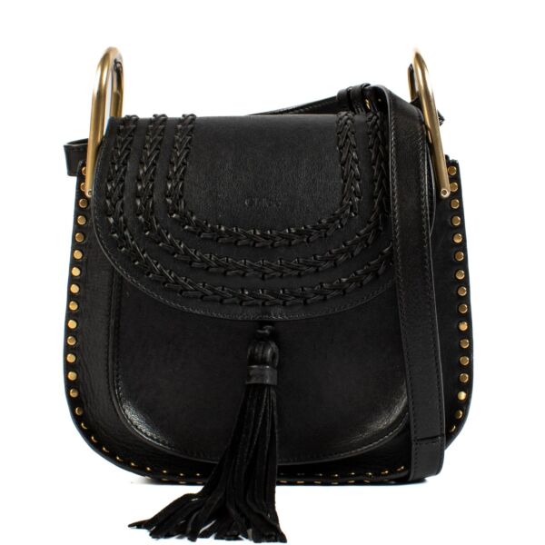 Chloé Hudson Small Black Leather Crossbody Bag
