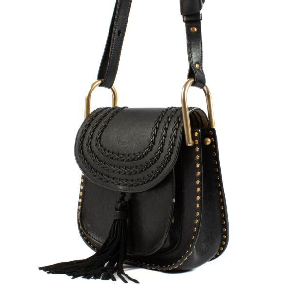 Chloé Black Leather Hudson Small Crossbody Bag
