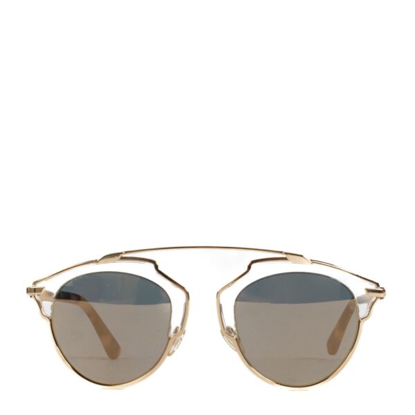 Shop 100% authentic secondhand Christian Dior Gold So Real Sunglasses on Labellov.com