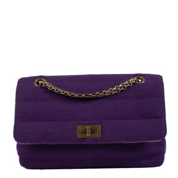 Shop 100% authentic secondhand Chanel Purple Fabric 2.55 Classic Flap Bag on Labellov.com