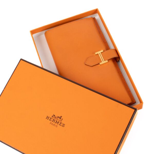 Hermès Orange Bearn Classic Wallet