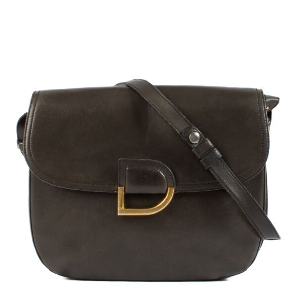 Shop safe online at Labellov in Antwerp, Brussels and Knokke this 100% authentic second hand Delvaux Brown D Crossbody Bag