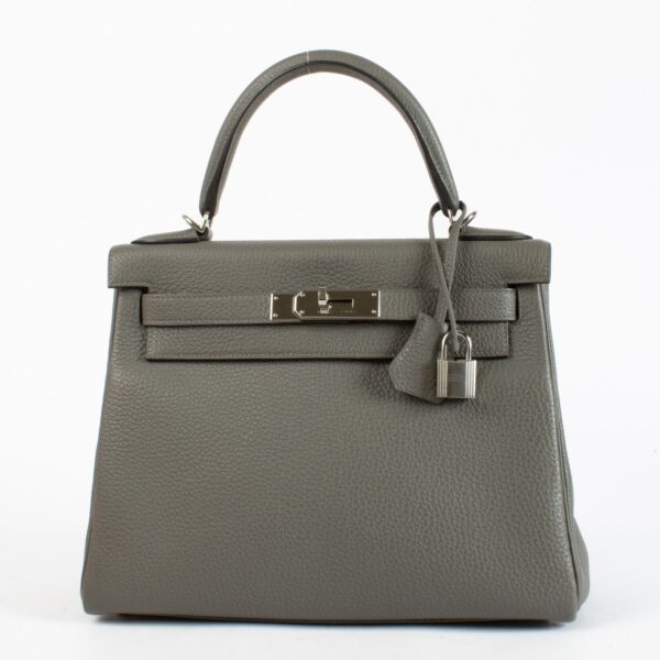 Hermès Kelly 28 Gris Meyer Clemence PHW