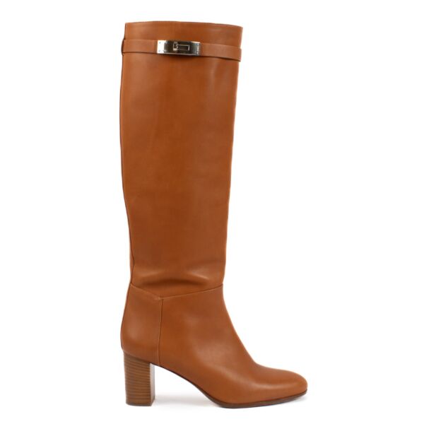Hermès Story 50 Cognac Leather Boots - size 37.5