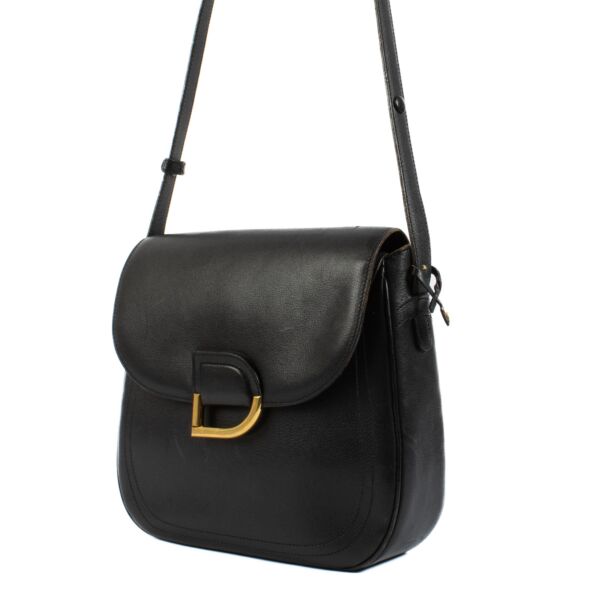 Delvaux Black Leather Vintage Diligent Bag