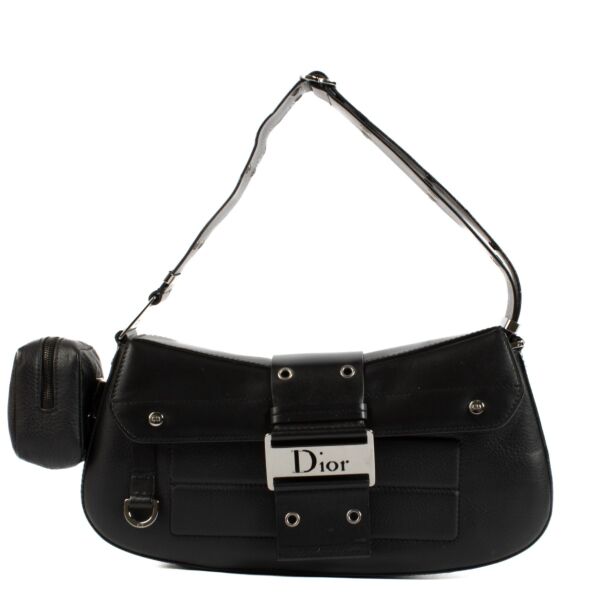 Christian Dior Black Leather Street Chic Columbus Avenue Bag