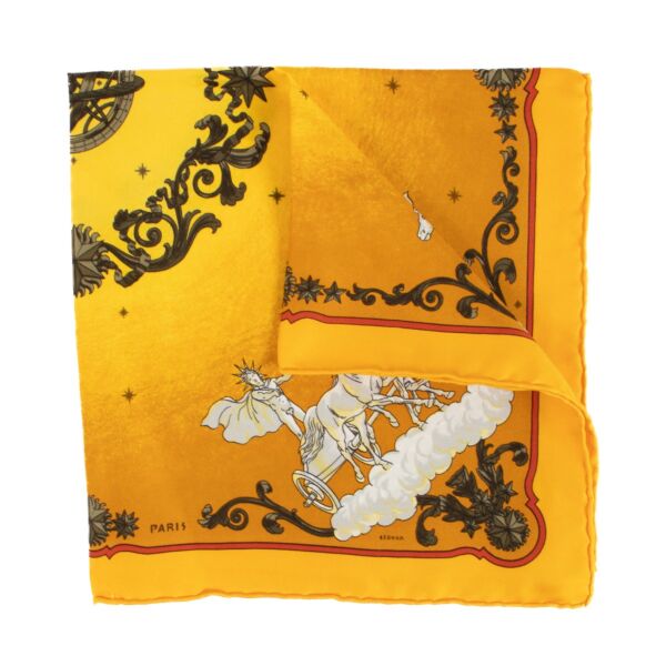 Hermès Yellow Cosmos Cavroche 45 Scarf