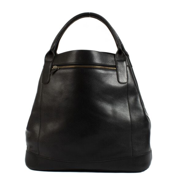 Delvaux Black Leather Vintage Tote Bag