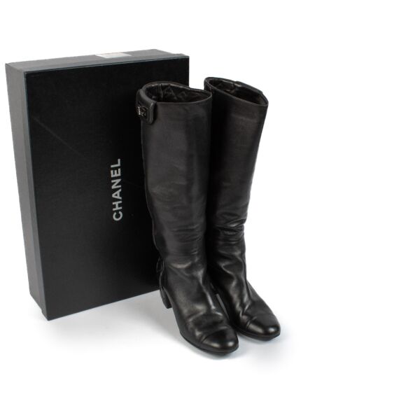 Chanel Black 2.55 Boots - size 39