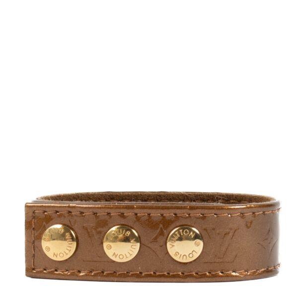 Shop 100% authentic second hand Louis Vuitton Bronze Monogram Vernis Bracelet on labellov.com