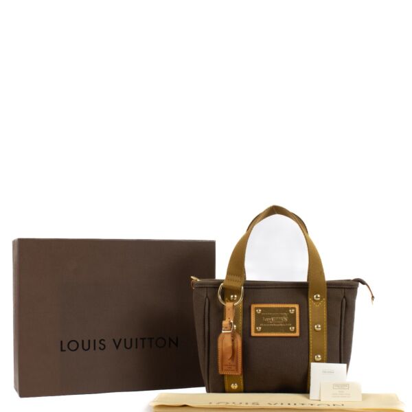 Louis Vuitton Brown Canvas Antigua Cabas PM Tote Bag