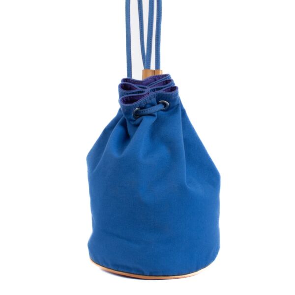 shop 100% authentic second hand Hermès Blue Canvas Bucket Bag on Labellov.com