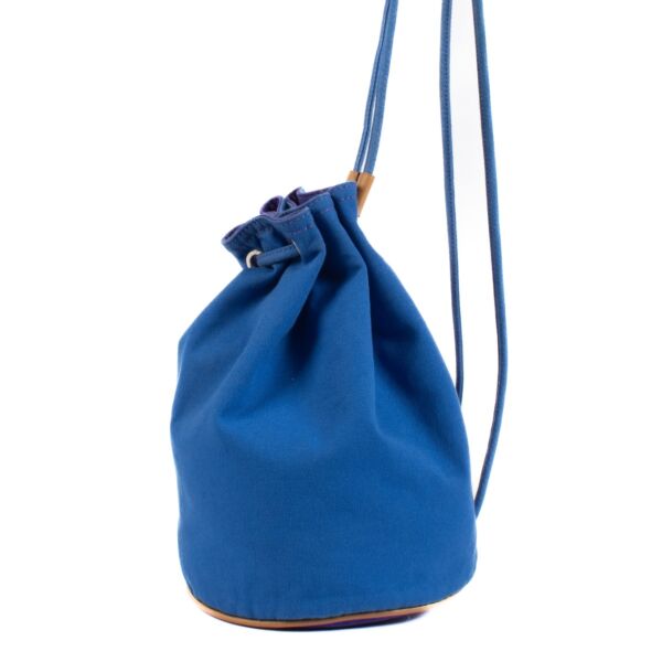 Hermès Blue Canvas Bucket Bag