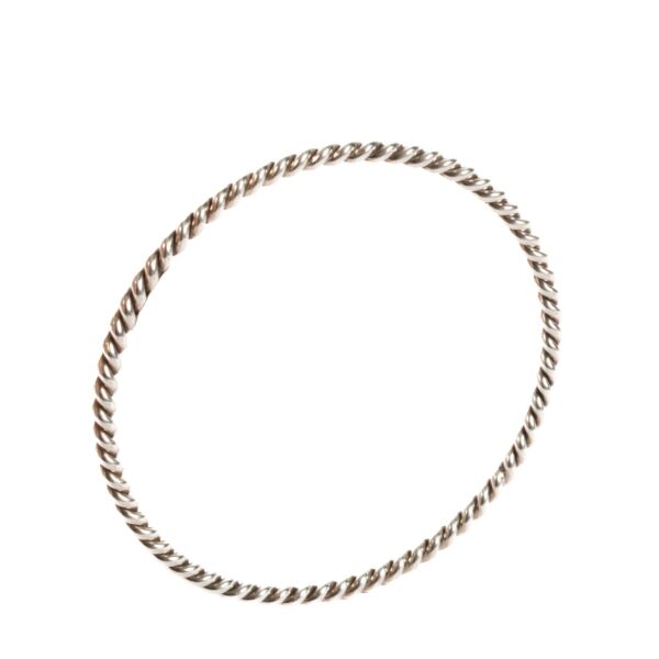 Tiffany & Co. Silver Twist Rope Bangle Bracelet