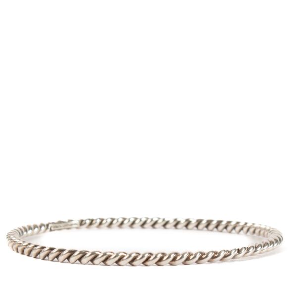Shop safe online at Labellov in Antwerp, Brussels and Knokke this 100% authentic second hand Tiffany & Co. Silver Twist Rope Bangle Bracelet - Size 61