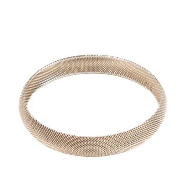 Tiffany & Co Silver Somerset Mesh Bangle Bracelet