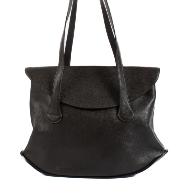 shop 100% authentic second hand Delvaux Brown Leather Mémoire Shoulder Bag on Labellov.com