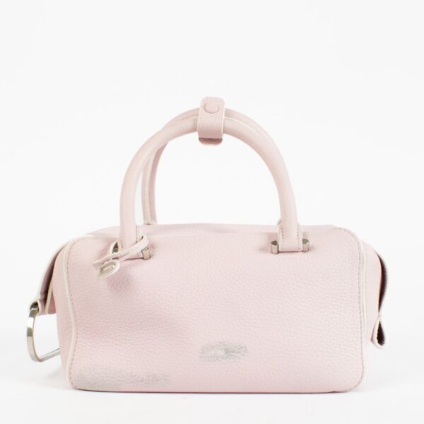 Authentic pre-loved Delvaux Pink Taurillon Soft Top Cool Box Bag on Labellov.com