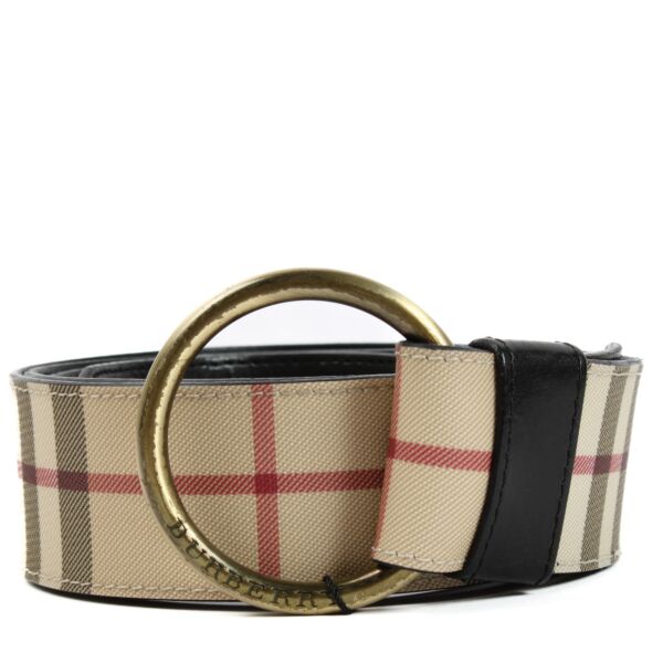 shop 100% authentic second hand Burberry Monogram Belt - Size 100 on Labellov.com