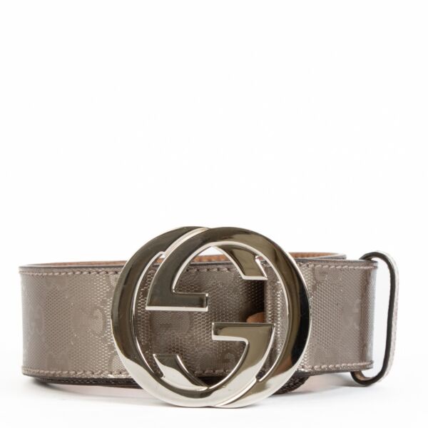 shop 100% authentic second hand Gucci Silver Belt - Size 95 on Labellov.com