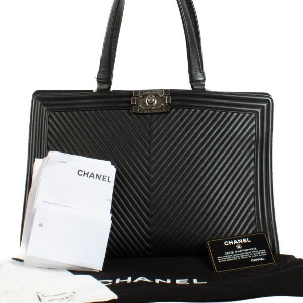 Chanel Black Boy Tote Bag