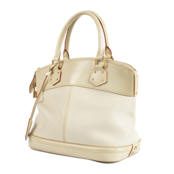 Louis Vuitton Cream Suhali Lockit Bag