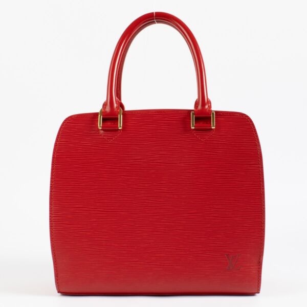 Shop 100% authentic second hand Louis Vuitton Red Epi Leather Triana Bag on Labellov.com