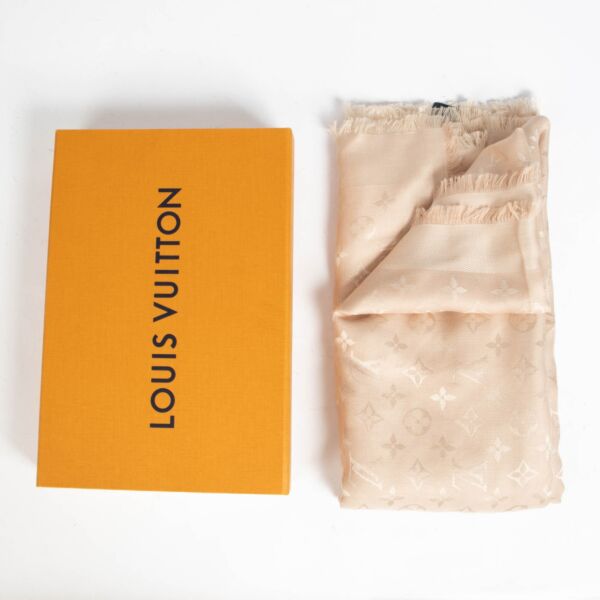 Louis Vuitton Beige Monogram Classic Shawl 