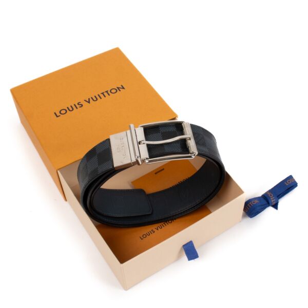 Louis Vuitton Damier Cobalt 40mm Reversible Belt - Size 100