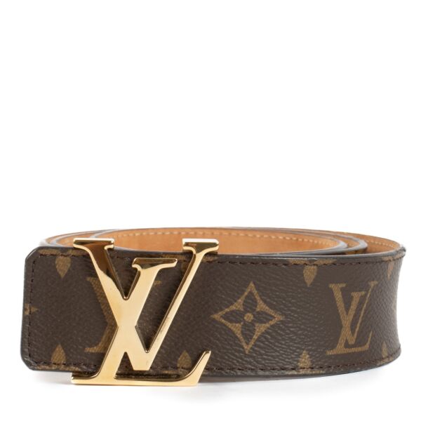 Shop safe online at Labellov in Antwerp, Brussels and Knokke this 100% authentic second hand Louis Vuitton Monogram Belt - Size 95
