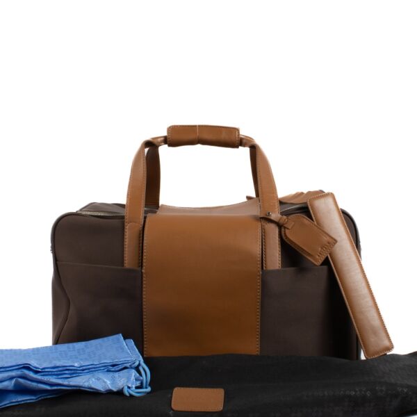 Delvaux Brown Weekender Travel Bag