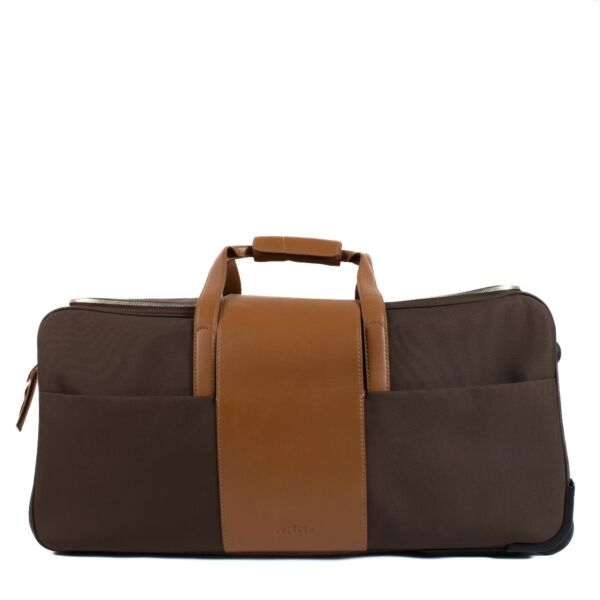 Shop safe online at Labellov in Antwerp, Brussels and Knokke this 100% authentic second hand Delvaux Brown Airess 70 Wheeled Travel Bag