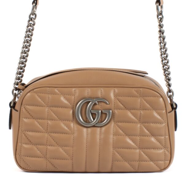shop 100% authentic second hand Gucci Beige GG Marmont Crossbody Bag on Labellov.com