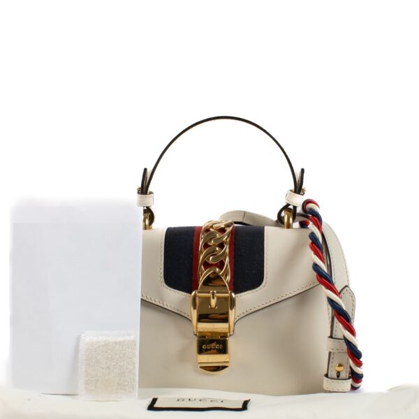 Gucci White Sylvie Mini Crossbody Bag