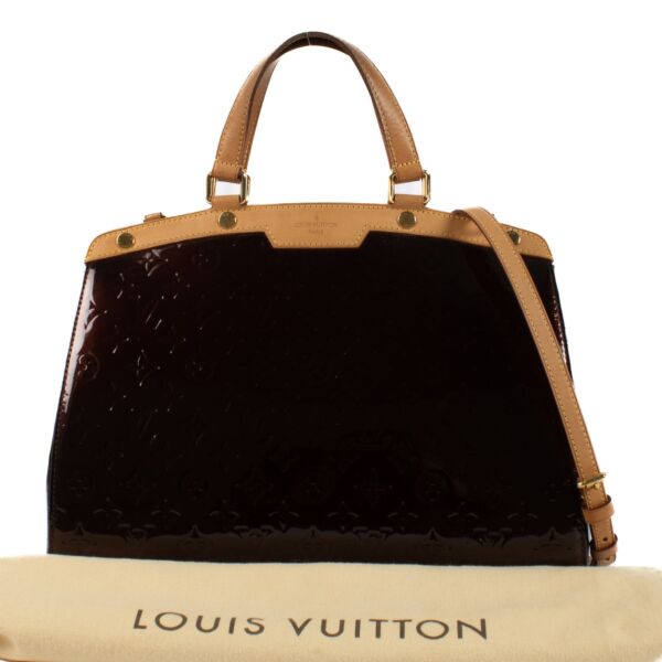 Louis Vuitton Amarante Monogram Vernis Brea MM Tote Bag