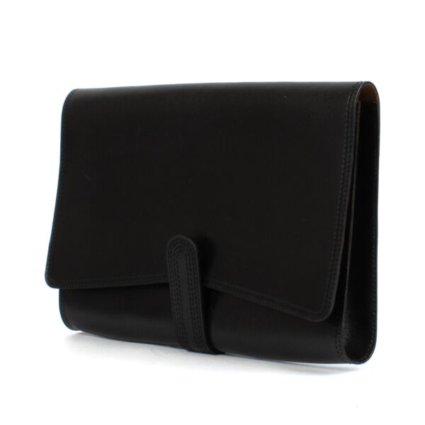 Delvaux Black Leather Vintage Clutch