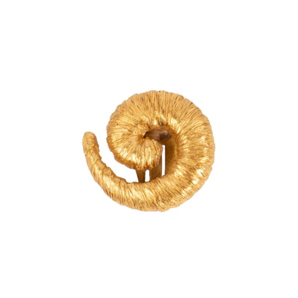 Balenciaga Vintage Gold Spiral Clip-On Earrings