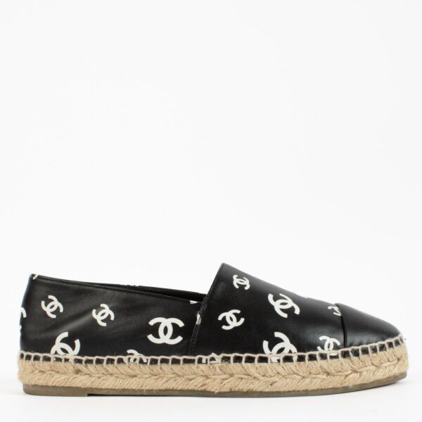 Chanel Black CC Espadrilles Sandals - size 40