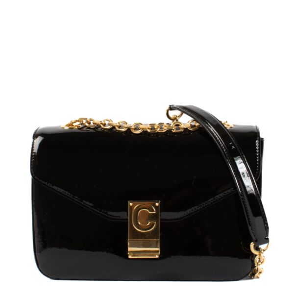 shop 100% authentic second hand Celine Black Patent Leather Medium C Bag on Labellov.com
